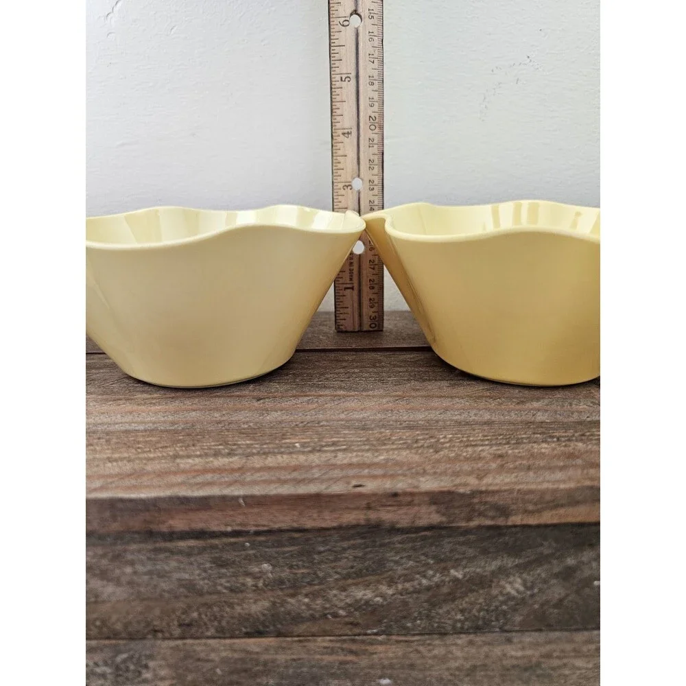 Greg Natale – Set of 4 Melamine Bowls Shades Of Yellow Excellent Condition
